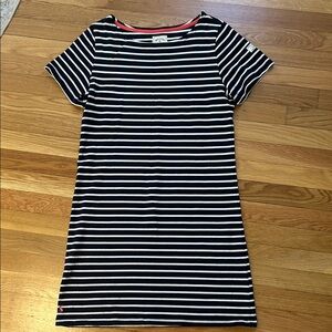 Navy and White Striped Dress